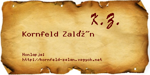 Kornfeld Zalán névjegykártya