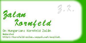 zalan kornfeld business card